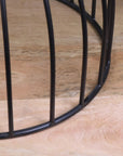 Palampur Gold Industrial Round Side Table
