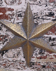 Luxury Tara Trio gold star wall art set, distressed vintage metal stars for celestial home decor by Maravi at brixbailey.com