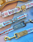Pastel Petals - Dog Collar + ID Tag Holder
