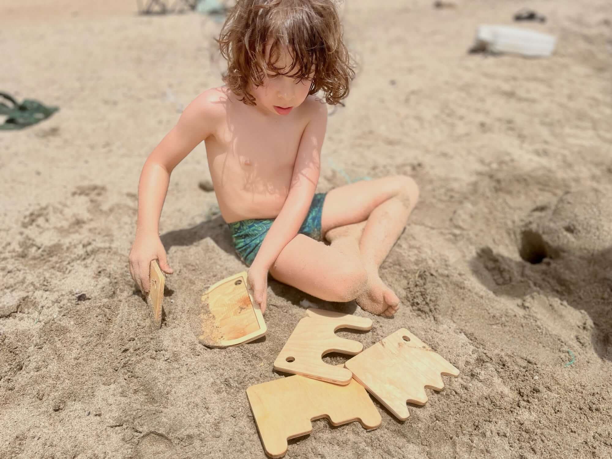 Montessori Wooden Shovel Set: Eco-Friendly Play for Kids-0