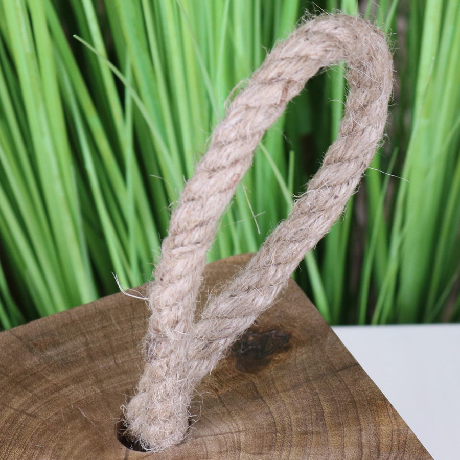 Rustic charm Mori wooden door stop, premium solid mango wood with rope handle, stylish minimalist home decor by Maravi at brixbailey.com