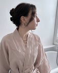 Bolney Mauve Mist Linen Kimono Robe