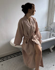 Bolney Mauve Mist Linen Kimono Robe