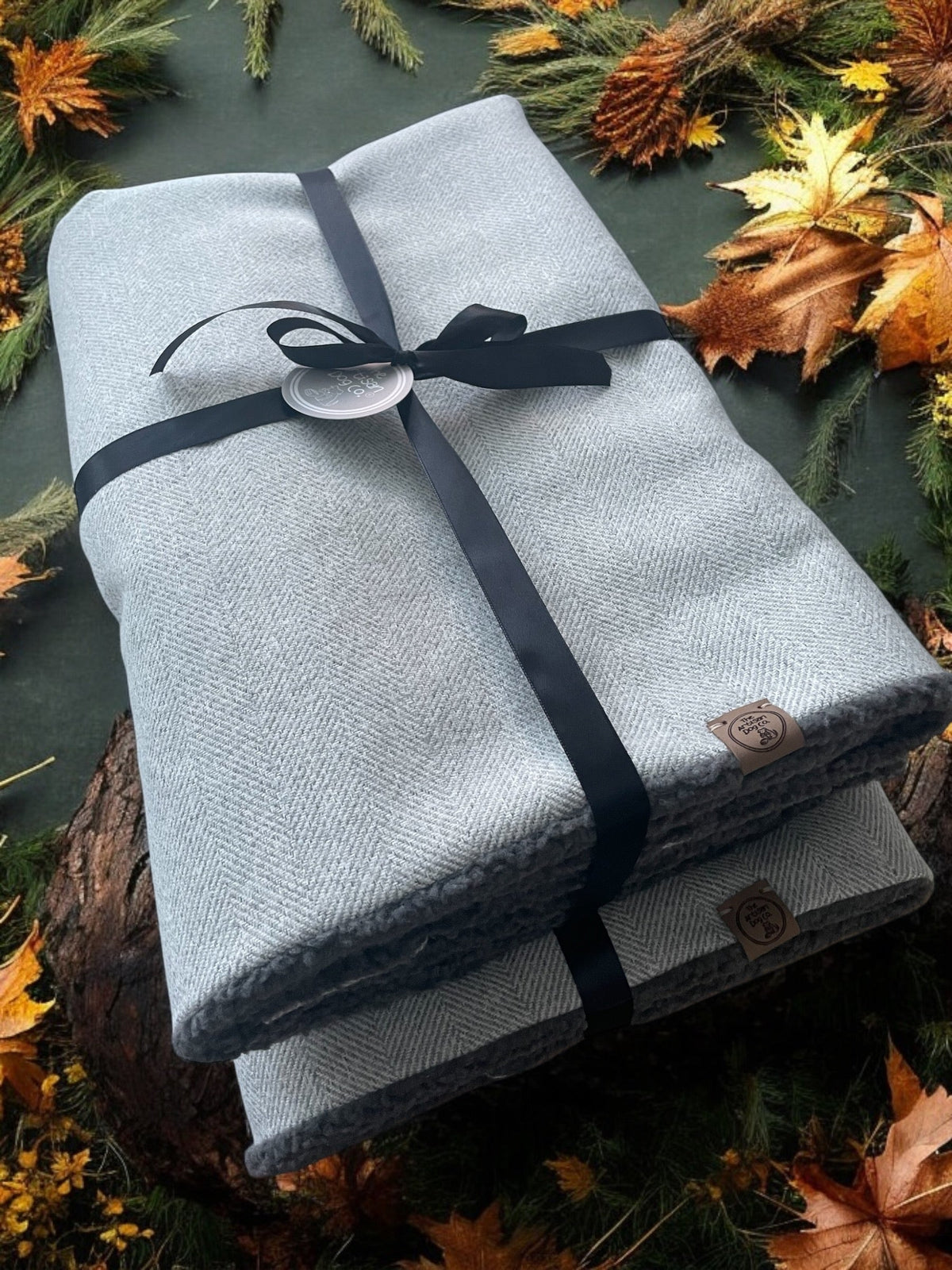 Herringbone Pet Blanket | Reversible Lambswool Sherpa &amp; Faux Suede | Handmade Luxury Dog Throw | Sofa Protector UK