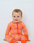 Pink and Orange Baby Romper