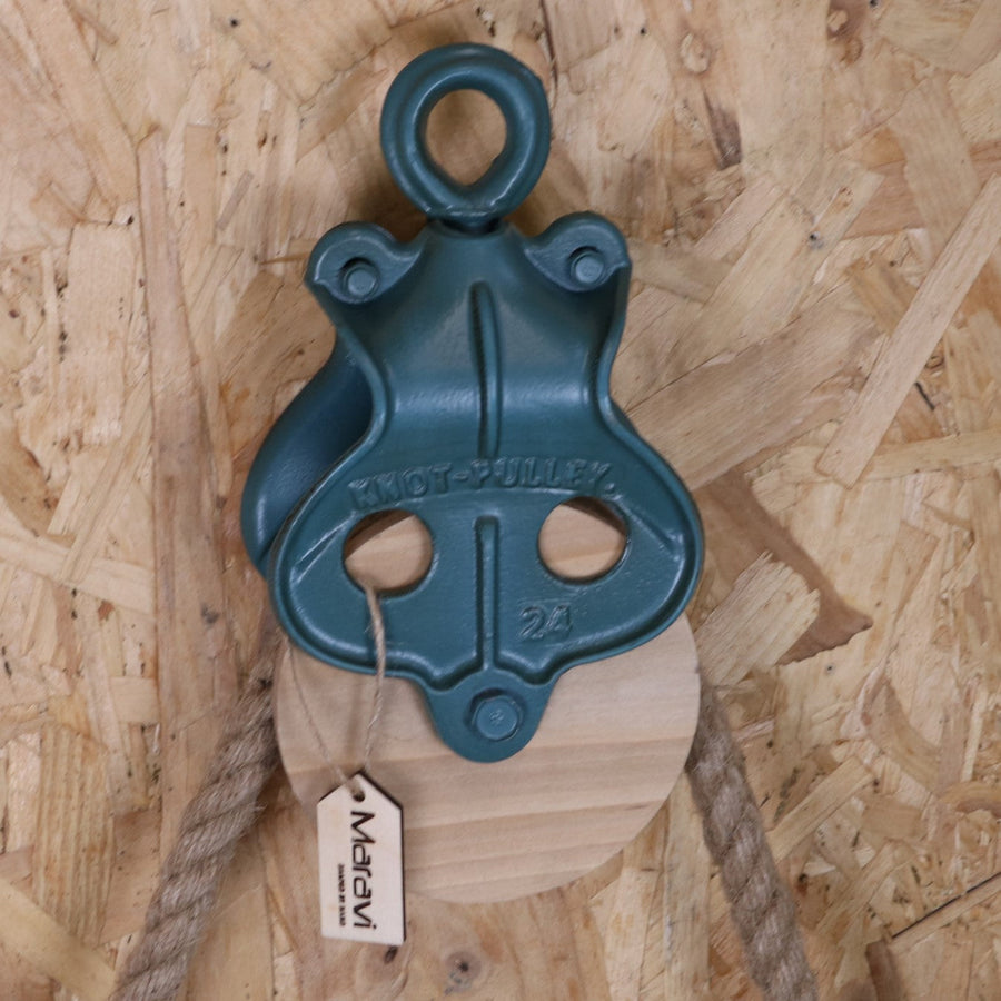 Luxury nautical wall clock with rope and pulley, stylish maritime decor for home or office by Maravi at brixbailey.com