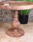 Ucha Set of 2 Wooden Pedestal Side Tables