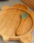 Bamboo Plate & Fork - Turtle