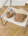 Beige Natural Sheepskin Stroller Hand Muffs