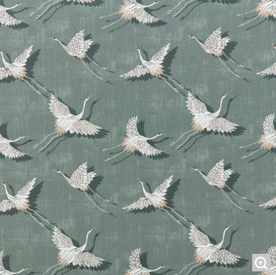Flying Birds Olive Cotton Lampshade | Extra Tall Cylinder Ceiling Light Shade | Bespoke Handmade UK