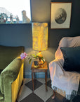 Forbidden forest Velvet cylinder lampshade, extra tall lampshade