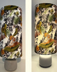 Tiger, cheetah jungle Velvet cylinder lampshade, extra tall lampshade