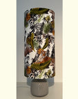 Tiger, cheetah jungle Velvet cylinder lampshade, extra tall lampshade