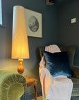 Grey Cotton Lampshade | Extra Tall Cone Light Shade | Bespoke Handmade UK