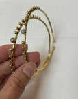 Labradorite/Turquoise/Moonstone Beaded Brass Bangle