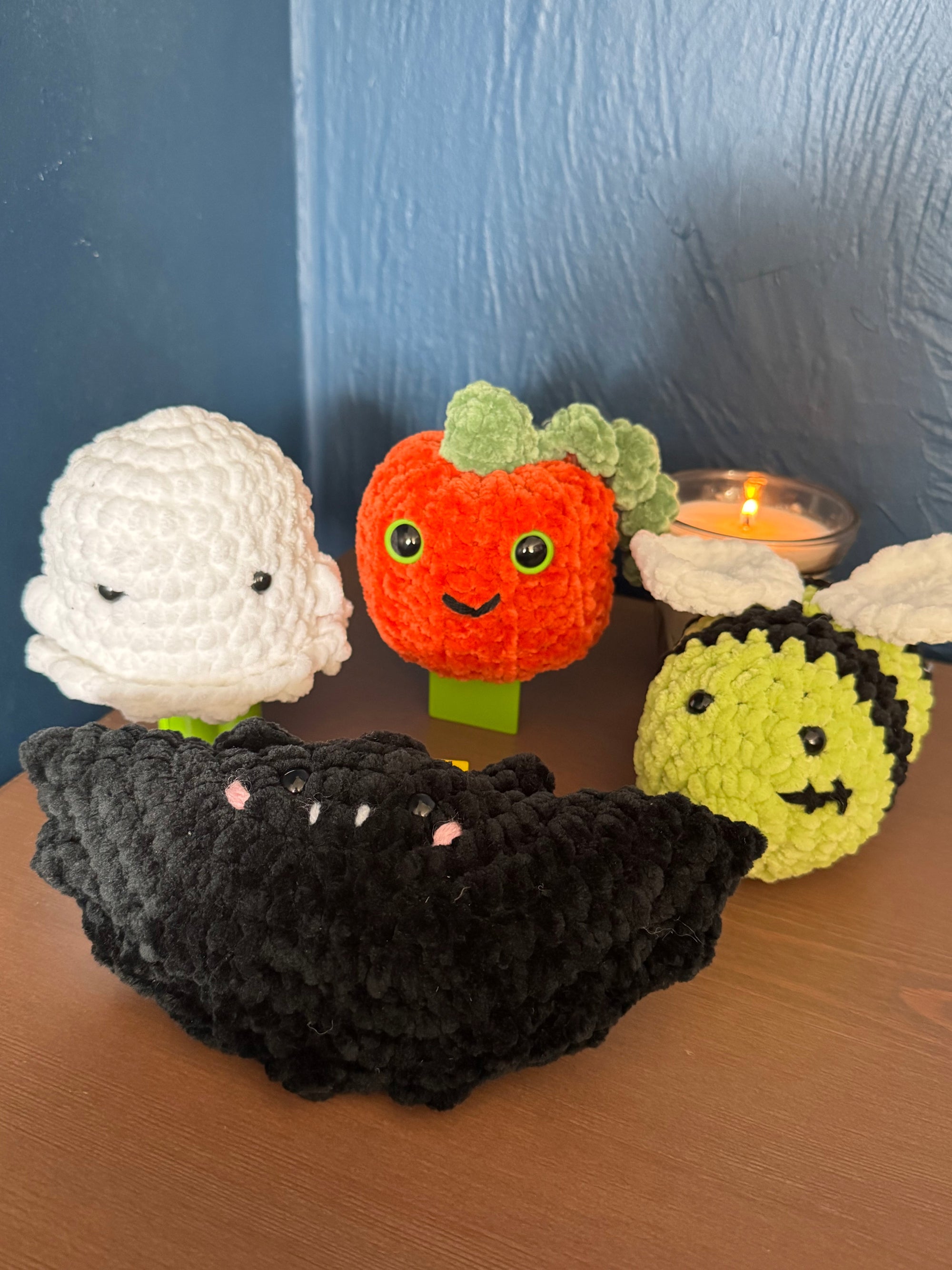 Handmade Bat Plushie – Crochet Bat Soft Toy | Cute Halloween Gift &amp; Spooky Home Decor