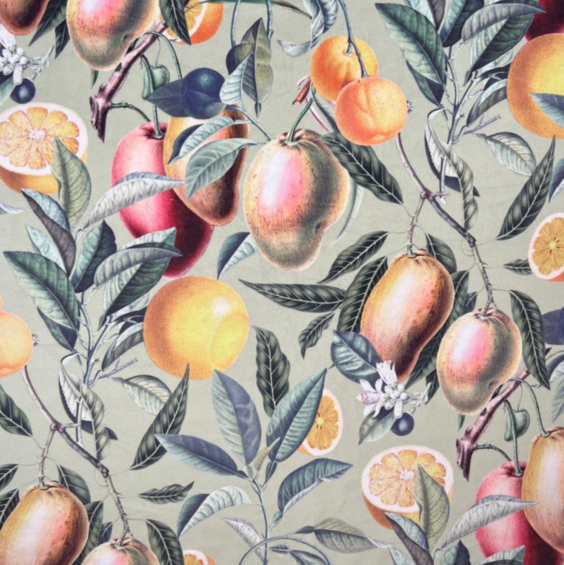 Summer Fruit Velvet Steep Empire Lampshade | Handmade Ceiling Light Shade | UK
