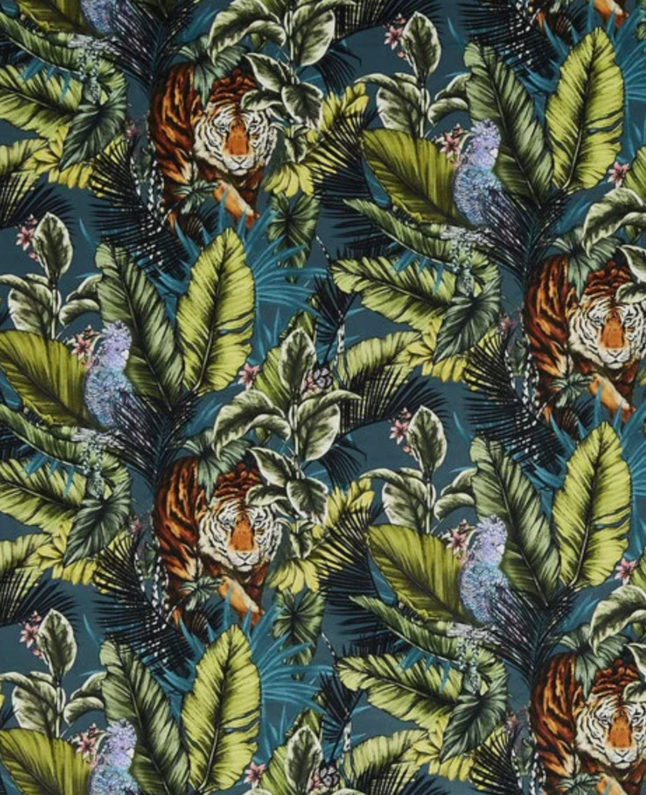 Bengal tiger Velvet cone lampshade, extra tall lampshade