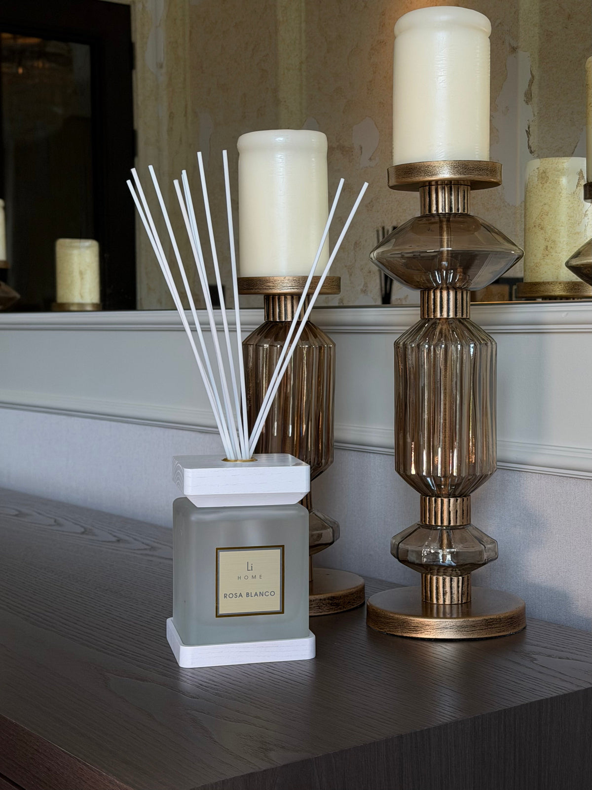 Luxury Square Diffuser - Rosa blanco