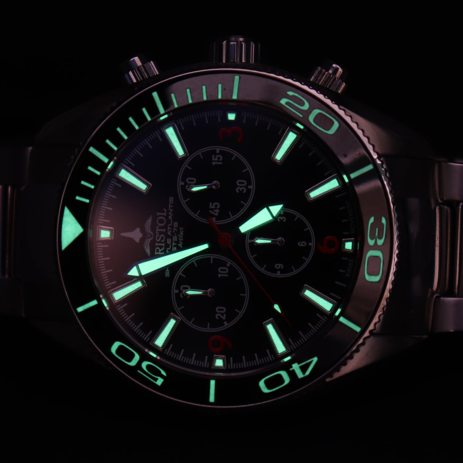 Space Shuttle Atlantis - White Dial, Leather Band