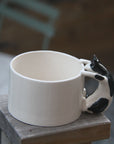 Cat Cup with Cow Cat Handle