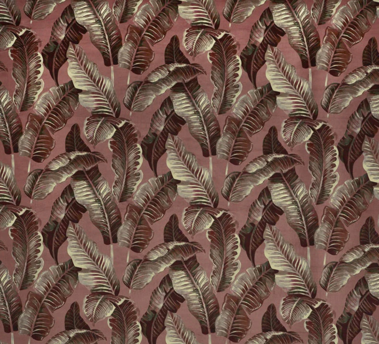 Pink leaves Velvet cone lampshade, extra tall lampshade