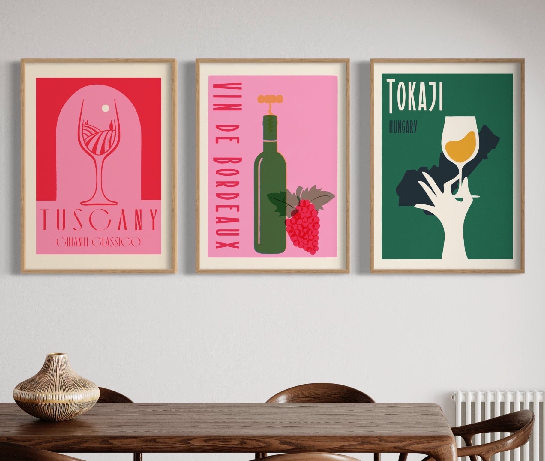 Tuscany wine print, Chianti region map art, premium framed Italian wine poster, luxury Tuscan vineyard decor, best-selling European wine artwork by Little Egret Design at brixbailey.com