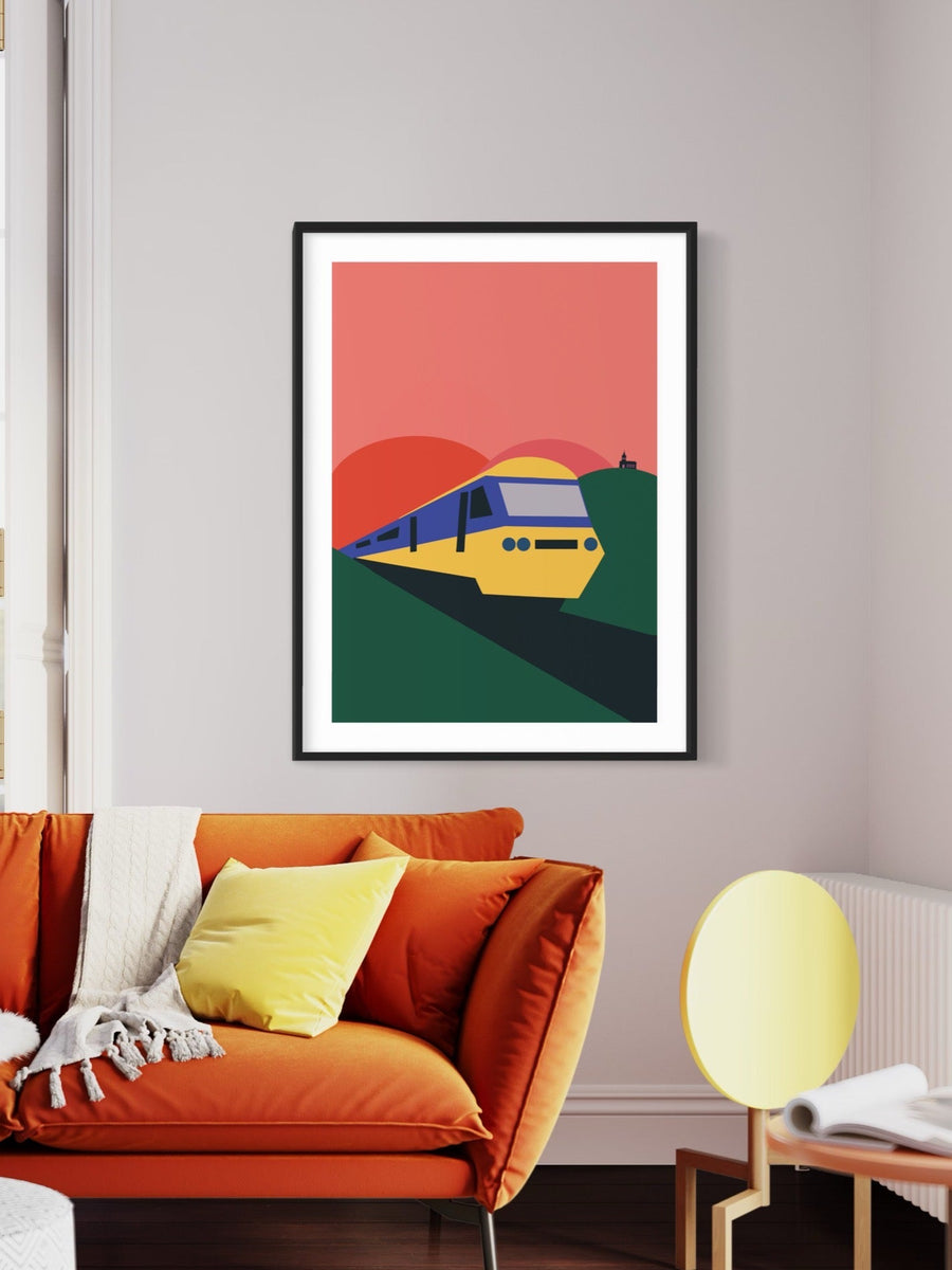 Premium Inter City 125 Train Print, British Railway Poster Art, Luxury Framed Wall Decor, High-Quality 230gsm Paper, A5 A4 A3 A2 A1 A0 Sizes by Little Egret Design at brixbailey.com