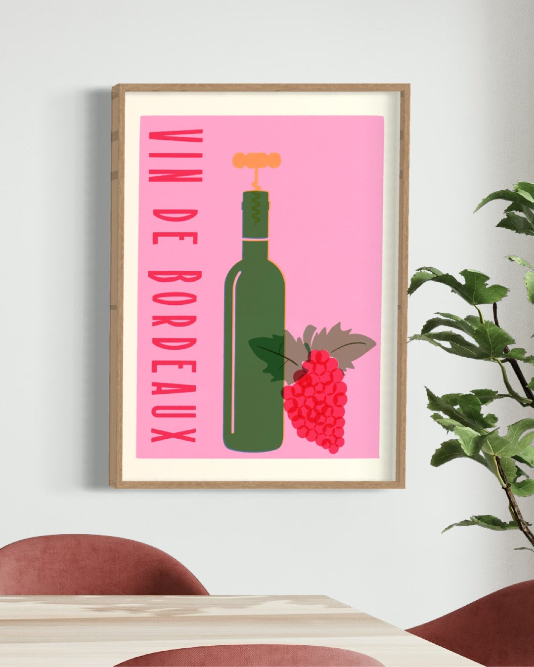 Bordeaux wine region vintage art print, premium 230gsm paper, framed options available, luxury home decor, stylish European map by Little Egret Design at brixbailey.com