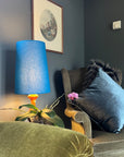 Teal Cotton Lampshade | Extra Tall Cone Light Shade | Bespoke Handmade UK