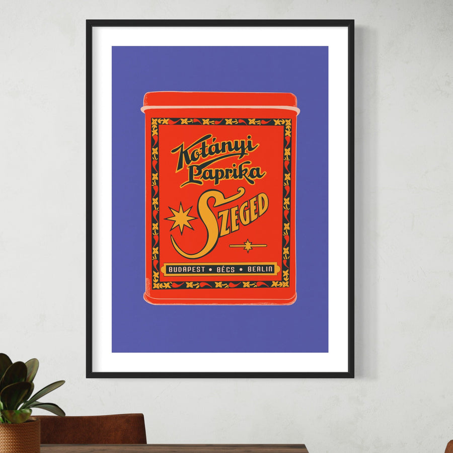 Vintage Hungarian Paprika Tin Print