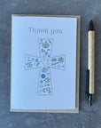 Christening, Baptism or Christian Celebration Thank You Note Card Set