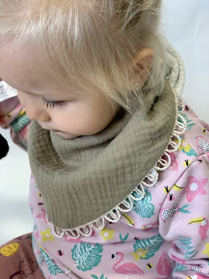 Handmade Muslin Scarf-Bib – Comfort &amp; Style for Kids by Kai aš mažas buvau at www.brixbailey.com
