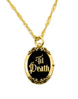 Gold Til Death Locket Necklace