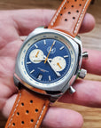 Driver Chronograph MKII Quartz, Blue Reverse Panda Tan Strap (PRE-ORDER NOW)