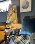 Tropical Cheetah Velvet cone lampshade, extra tall lampshade