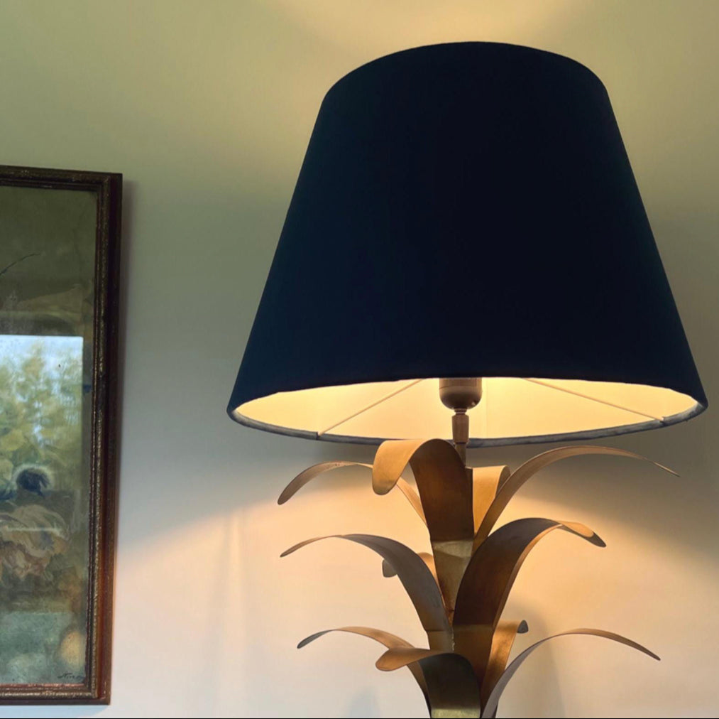 Navy Velvet Steep Empire Lampshade | Handmade Ceiling Light Shade | UK