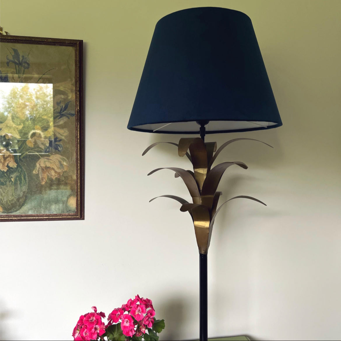 Navy Velvet Steep Empire Lampshade | Handmade Ceiling Light Shade | UK