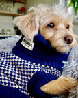 Navy Dog Jumper In Merino Lambswool