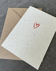 Plantable Love Heart Card