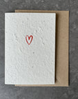 Plantable Love Heart Card