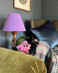 Purple Velvet Steep Empire Lampshade | Handmade Ceiling Light Shade | UK