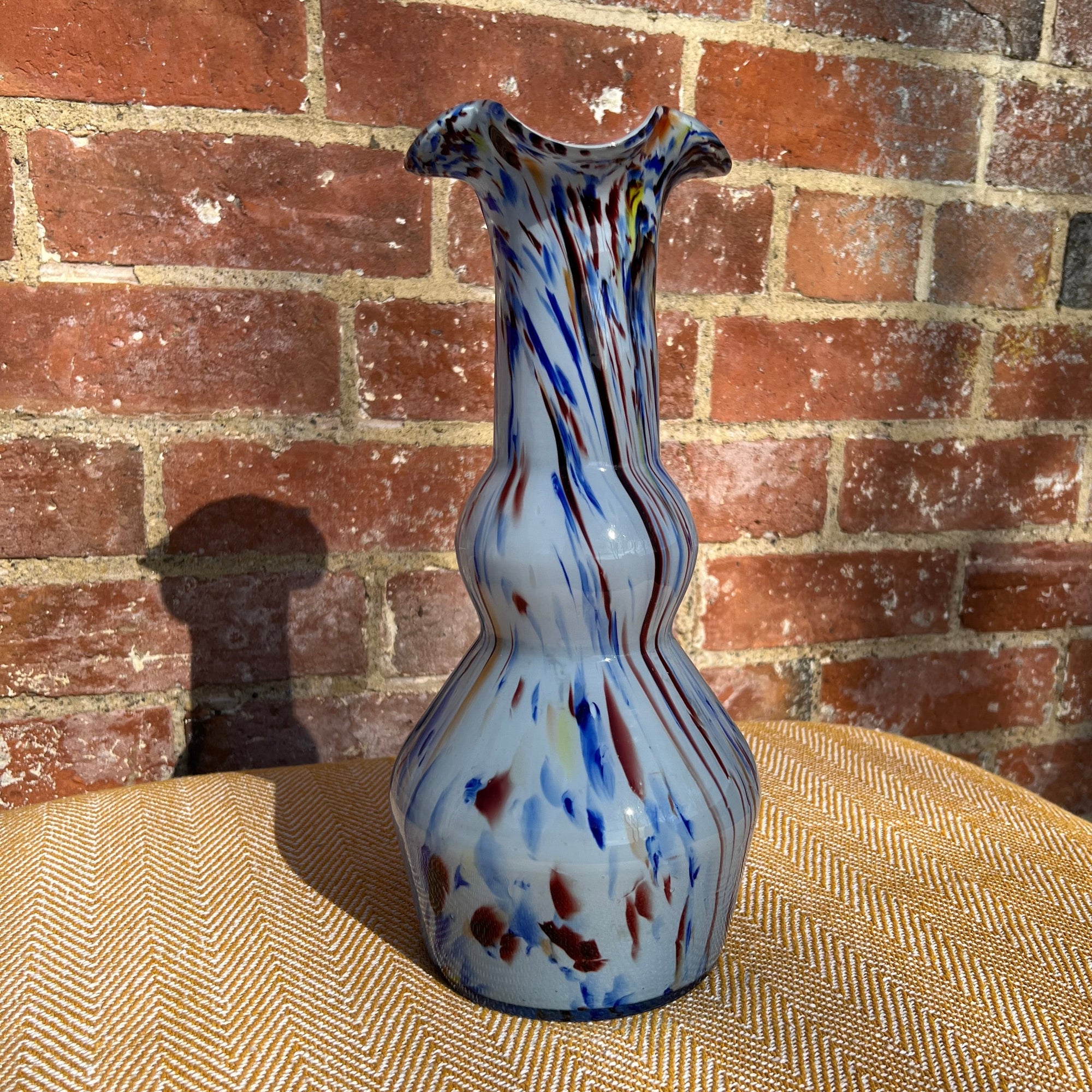 Murano tall glass vase