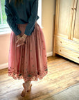 alma skirt | blush jamdani