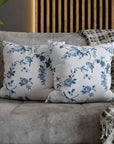 Birds and Roses cotton throw cushion