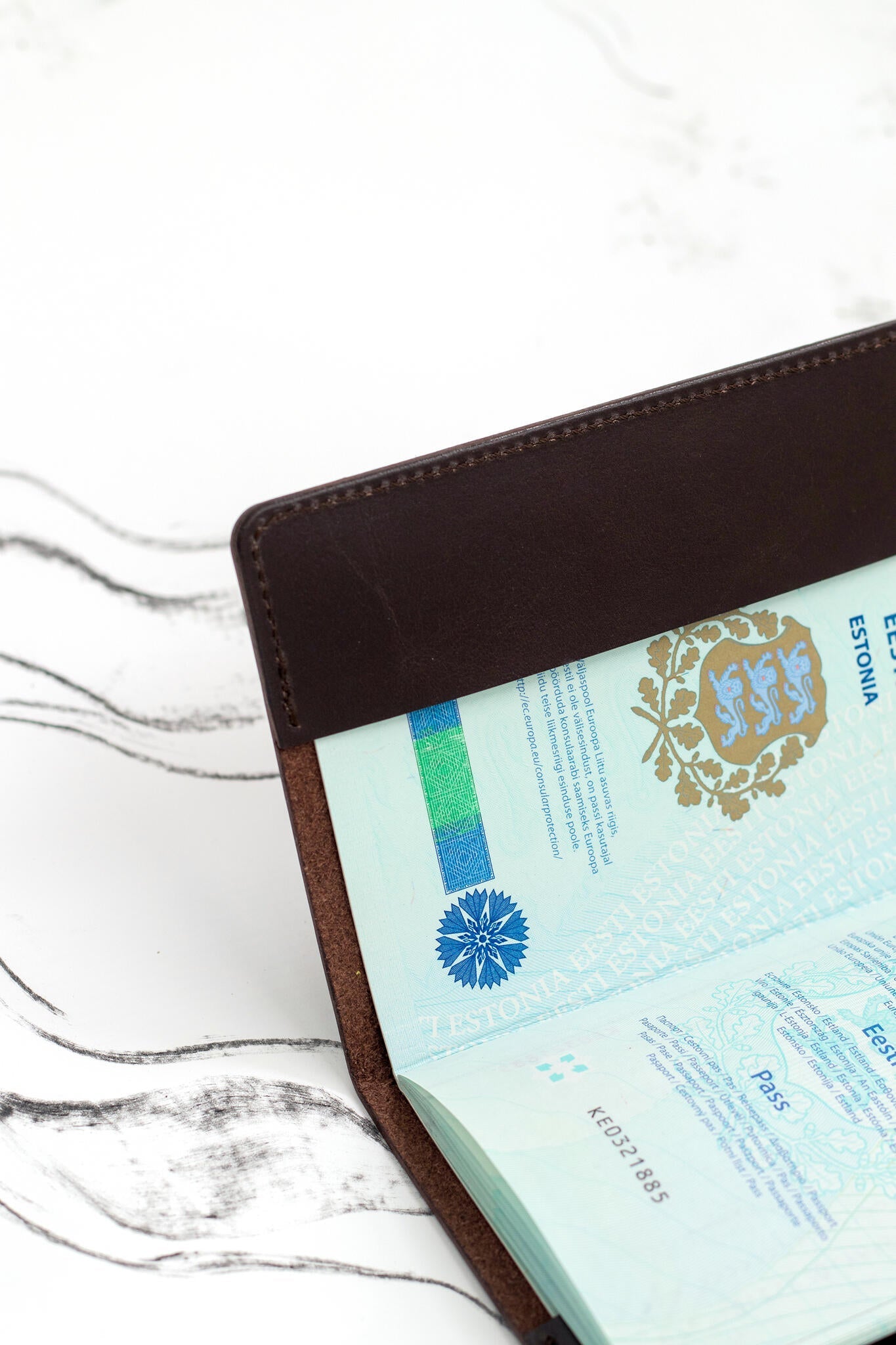 Eco Friendly Leather Passport Cover Custom Made