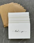 Minimalist Thank You Note Cards