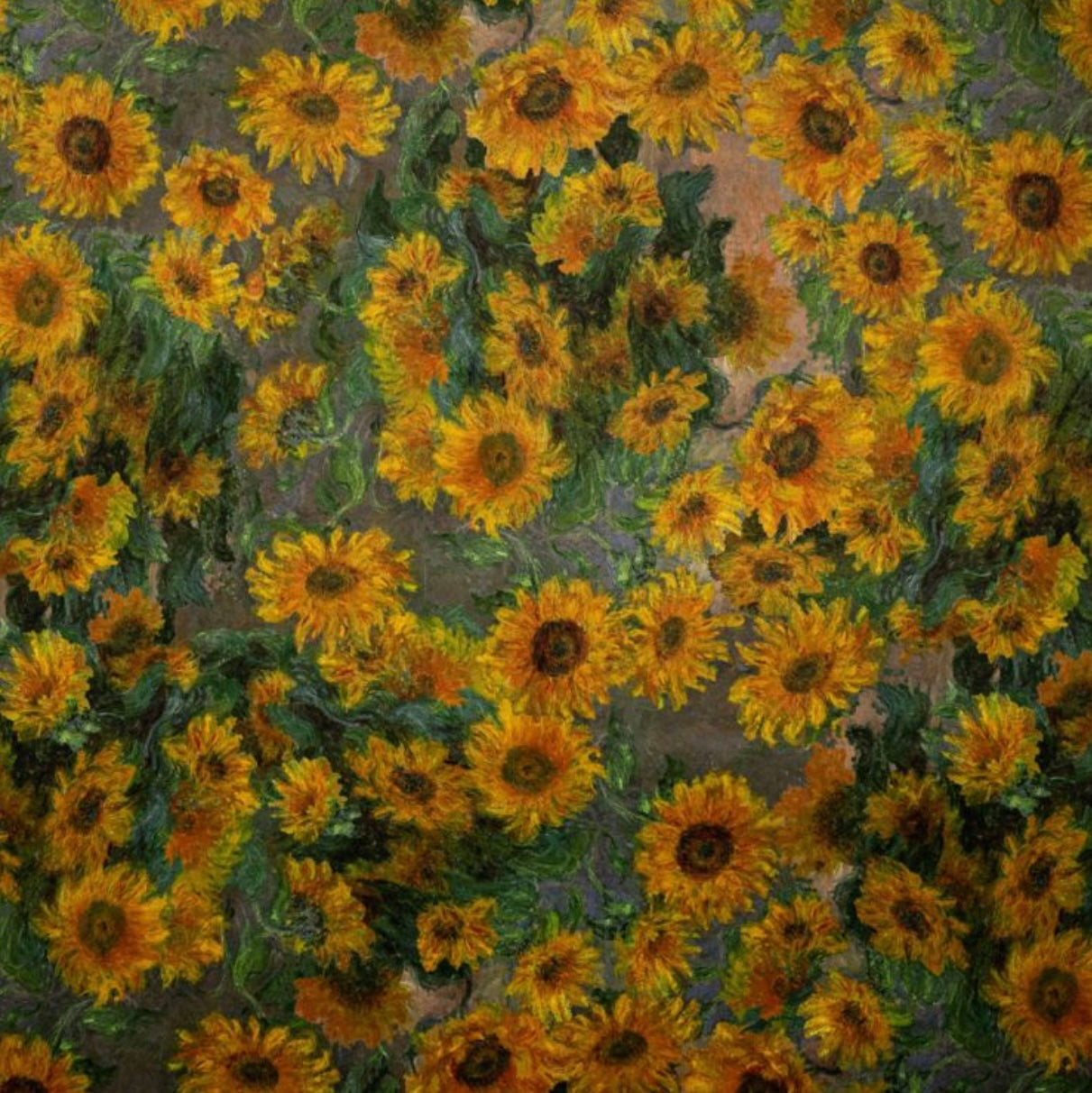Van Gogh Sunflowers Velvet cylinder lampshade, extra tall lampshade