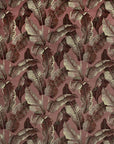 Pink Leaves Velvet cylinder lampshade, extra tall lampshade