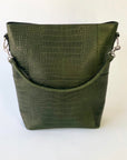 The Meletti bag in Croco Green